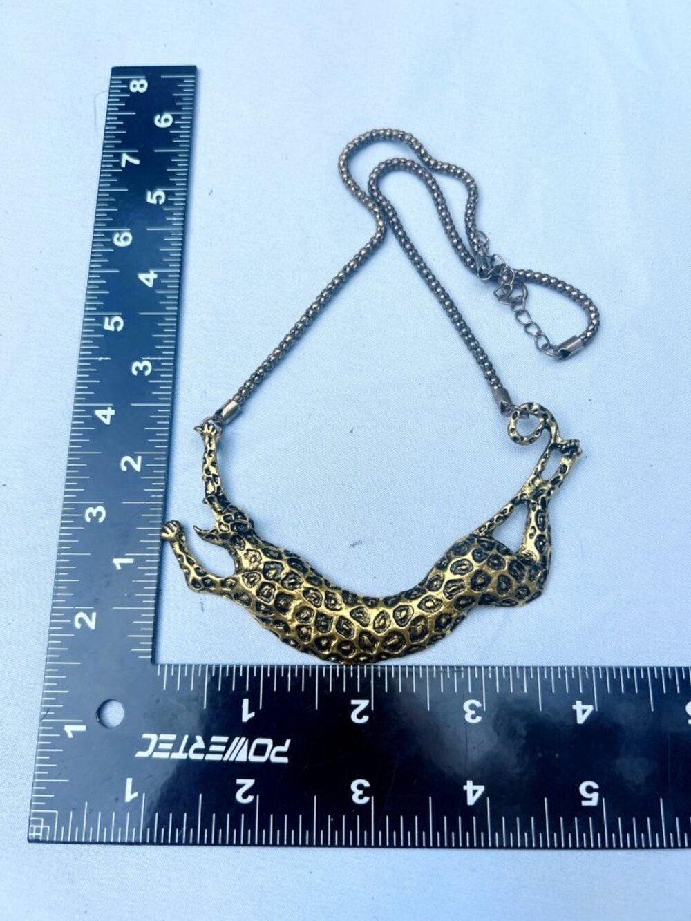 Gold-Tone Jaguar Pendant Necklace With Adjustable Chain - Picture 7 of 9